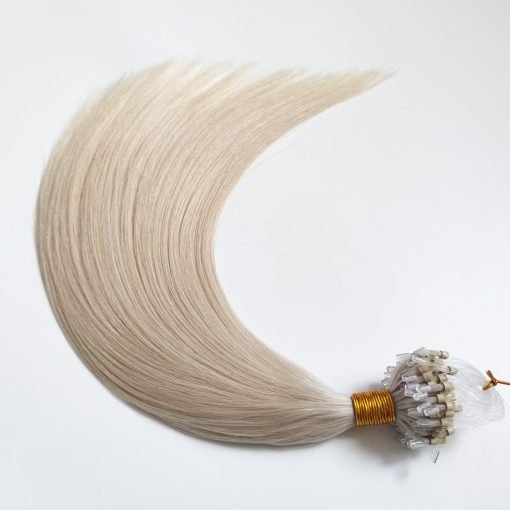 Virgin human hair micro loop hair extensions
