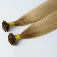 Virgin human hair keratin U tip extensions